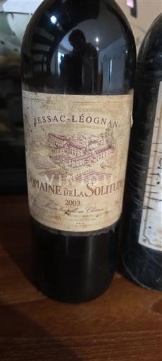 Bordeaux Pessac-Léognan Domaine La Solitude 2003