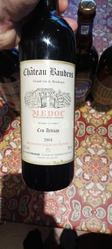 Bordeaux Médoc Château Baudens 2004