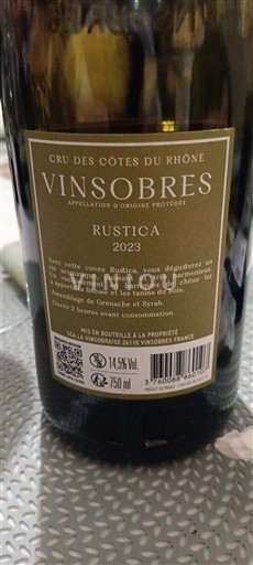 Rhônevallei Vinsobres Vignerons de Vinsobres Rustica 2023