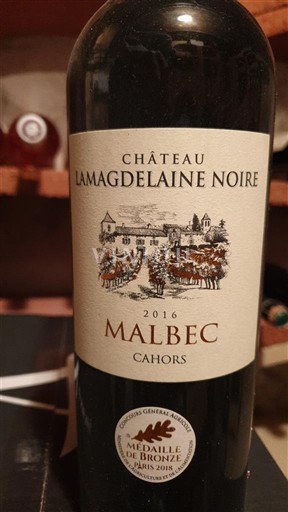 Sudoeste Cahors Château Lamagdelaine Noire Malbec 2016