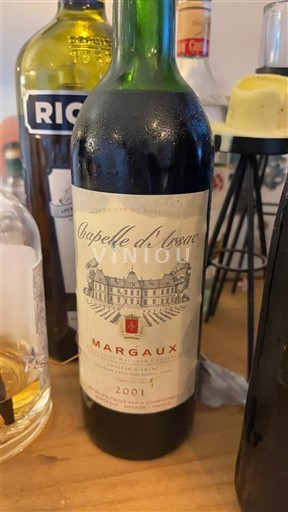 Bordeaux Margaux Chapelle d'Ausse 2001