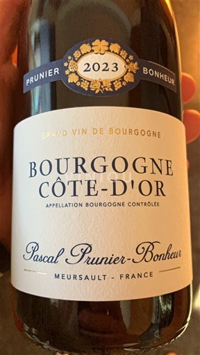 Burgundsko Burgundsko Côte d'Or Pascal Prunier-Bonheur 2023