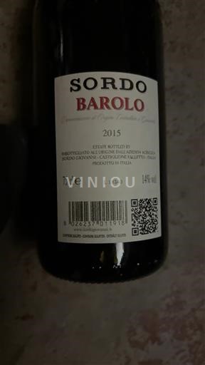 Piëmont Barolo Sordo 2015