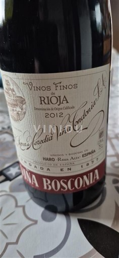 La Rioja Rioja La Rioja Alta Viña Bosconia 2012
