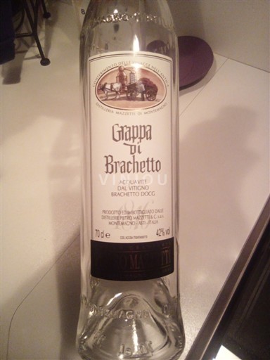 Piamonte No especificado Distilleria Mazzetti di Altavilla Grappa di Brachetto Sin añada