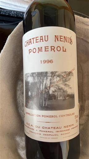 Bordeaux Pomerol Château Nénin 1996
