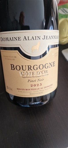 Burgundsko Burgundsko Côte d'Or Domaine Alain Jeanniard Pinot Noir 2023