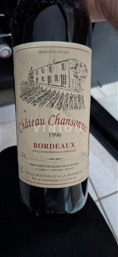 Bordeaux Château Chansommer 1996