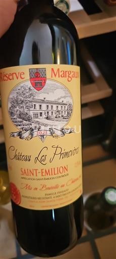 Bordeaux Saint-Émilion Château Les Primevères Réserve Margaux 2021
