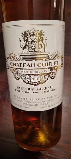 Bordeaux Barsac Premier Cru Château Coutet 2010