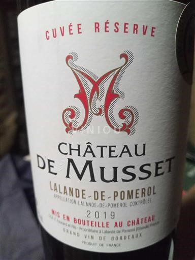 Bordeaux Lalande-de-Pomerol Château Musset Réserve 2019