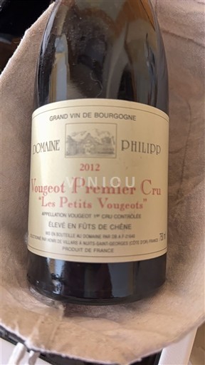 Burgund Vougeot Premier Cru Domaine Philippe Les Petits Vougeots 2012