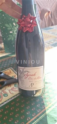 Valle del Ródano Côtes del Ródano Alain Paret Syrah 2012