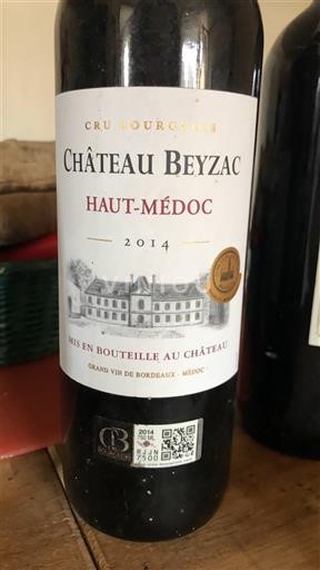 Bordeaux Haut-Médoc Château Beyzac 2014