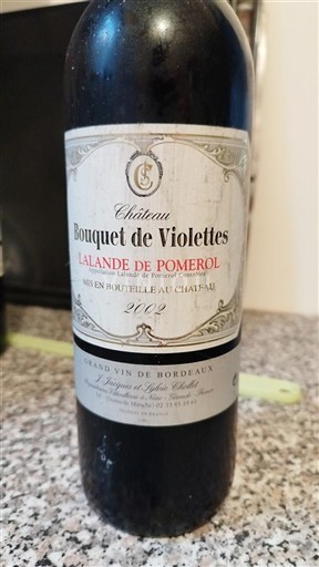 Bordeaux Lalande-de-pomerol Château Bouquet de Violette 2002