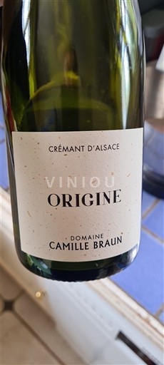 Alsace Crémant d'Alsace Domaine Camille Braun Origine Non-Vintage