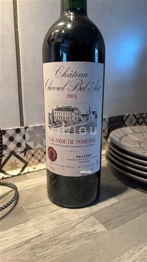 Bordeaux Lalande-de-pomerol Château Chevrol Bel Air 2003