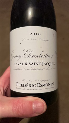 Burgundy Not Specified Premier Cru Frédéric Esmonin Lavaux Saint-Jacques 2018