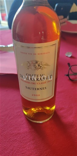 Bordeaux Sauternes Premier Cru Château Sigalas Rabaud 2000