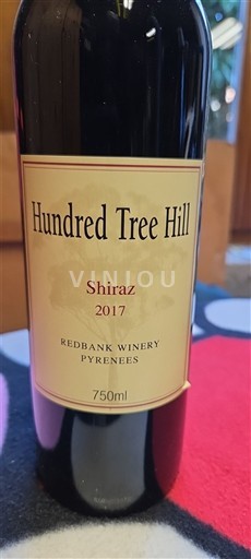Victoria Pirineos Redbank Winery Hundred Tree Hill Shiraz 2017