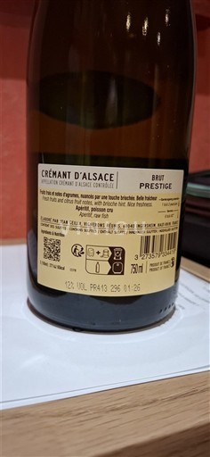Alsazia Crémant d'Alsazia Cave Jean GEILER Prestige 2025