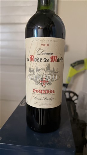Bordeaux Pomerol Domaine La Rose de Marie Prestige 2010