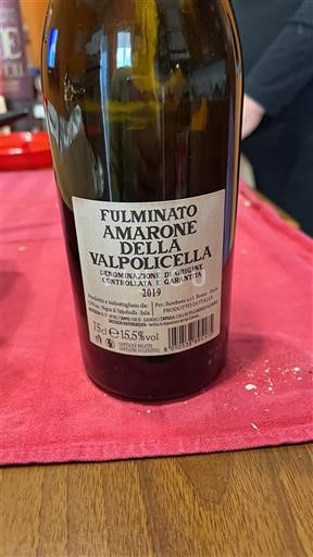 Vénétie Amarone della Valpolicella Fulminato 2019