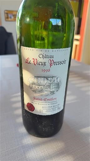 Bordeaux Saint-Émilion Château Le Vieux Pressoir 1998