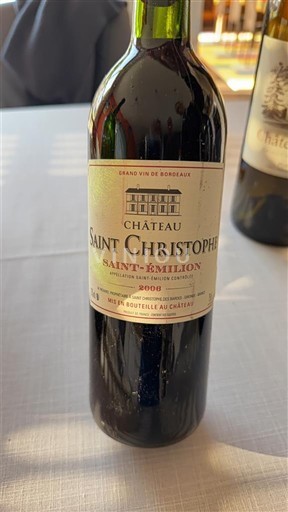 Bordeaux Saint-Émilion Château Saint Christophe 2006