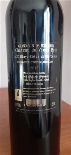 Bordeaux Blaye-côtes-de-bordeaux Château Vieux Puit 2015