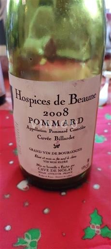 Borgoña Pommard Hospices de Beaune Billardet 2008