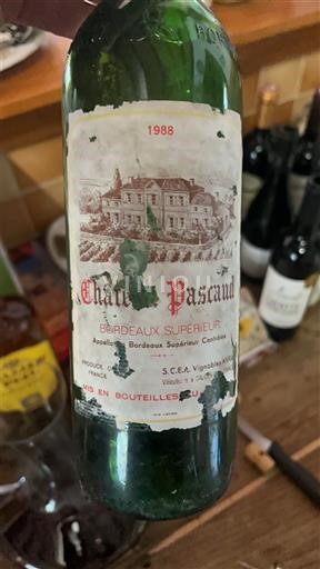 Burdeos Bordeaux superior Château Pascaud 1988