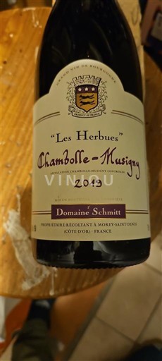 Burgundsko Chambolle-Musigny Domaine Schmitt Les Herbues 2019