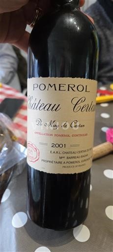 Bordeaux Pomerol Château Certan de May 2001