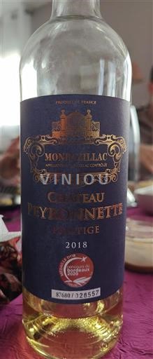 Lounais-Ranska Monbazillac Château Peyribieynette Prestige 2018