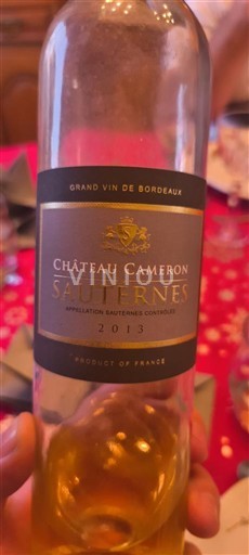 Bordeaux Sauternes Château Cameron 2013
