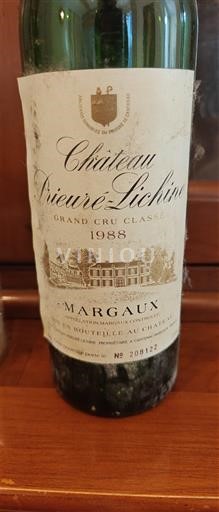 Bordeaux Margaux Grand Cru Classé Château Prieuré-Lichine 1988