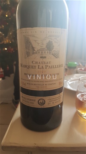 Bordeaux Ni doloceno Château Marquet La Paillerie 1999