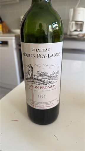 Bordeaux Canon-Fronsac Château Moulin Pey-Labrie 1996