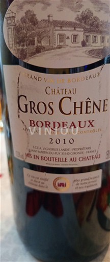 Bordeaux Château Gros Chêne 2010