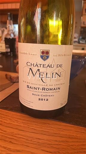 Burgundsko Saint-Romain Château Melin Sous Château 2012