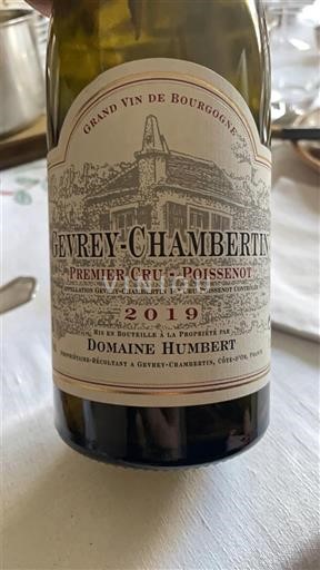 Borgoña Gevrey-Chambertin Premier Cru Domaine Humbert Premier Cru Poissenot 2019