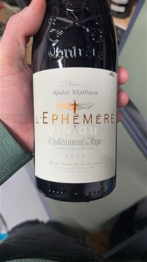 Thung lũng Rhône Châteauneuf-du-pape Domaine André Mathieu L'Éphémère 2022