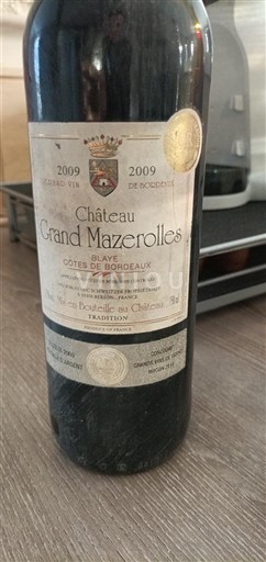 Bordeaux Blaye-côtes-de-bordeaux Château Grand Mazerolles 2009