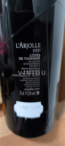 Languedoc-Roussillon Côtes de Thongue L'Arjolle 2021
