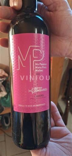 Sudoeste Cahors Château Combarieu Ma Passion Manu Pinto Malbec 2022