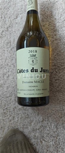 Jura Côtes du Jura Domaine Macle Côtes du Jura 2018