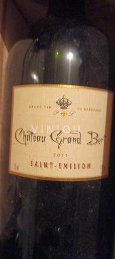Burdeos Saint-Émilion Château Grand Bert 2011