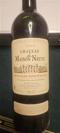 Bordeaux Montagne-Saint-Émilion Château Maison Neuve 2005