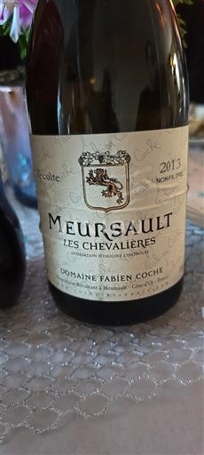 Bourgogne Meursault Domaine Fabien Coche Les Chevalières 2013